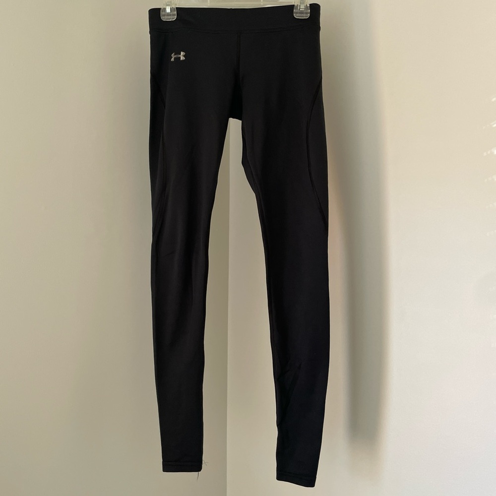 Under Armour Fitted Coupe Ajustee Cold Gear Women's Full-Length Black Leggings